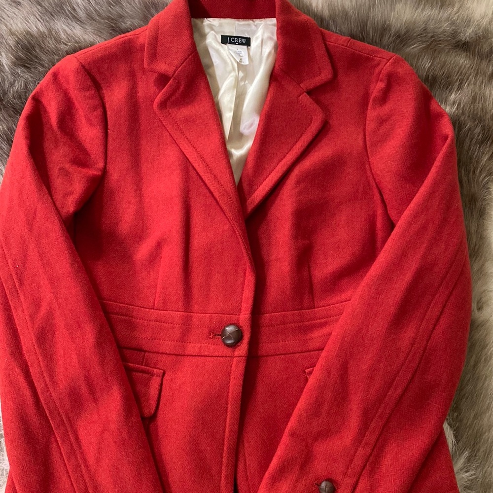 J. Crew Orange Wool Blazer